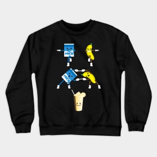 Banana, Milk, Milkshake, Fusion, Shake, Creamy, Fun Crewneck Sweatshirt